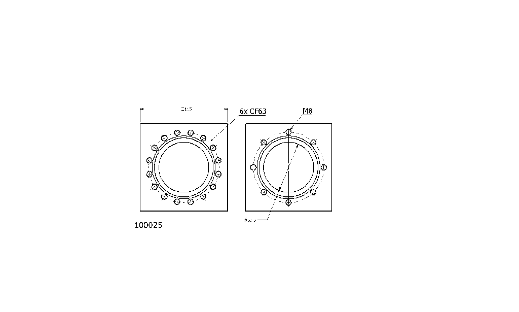 DN63CF 6 Way Cube