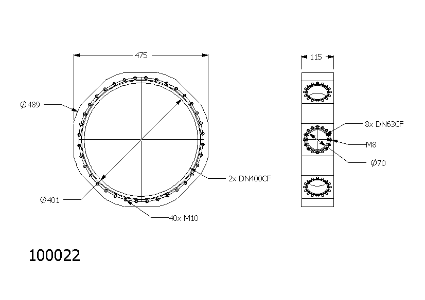 Octagon Single Piece Vacuum Chamber
